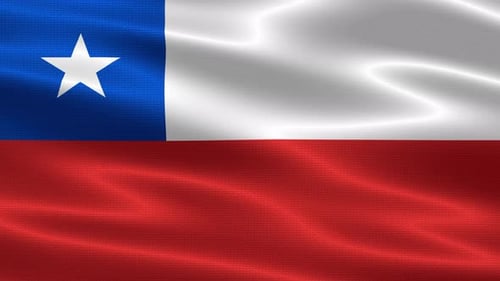 Realistic Waving Flag of Chile Animation
