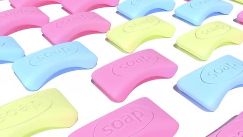 Color Soap on White Back Body Care Intro Able to Loop Endless