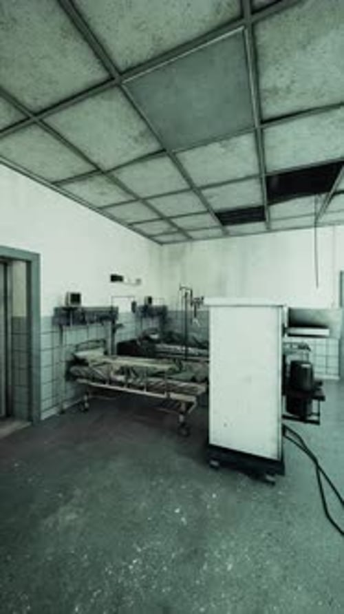 Forgotten Hospital Room Filled with Dusty Memories and Eerie Silence