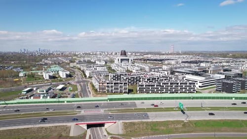 View of the Wilanów district, Warsaw, Poland