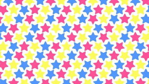 Vibrant Wiggling Stars Cartoon Pattern Motion Background