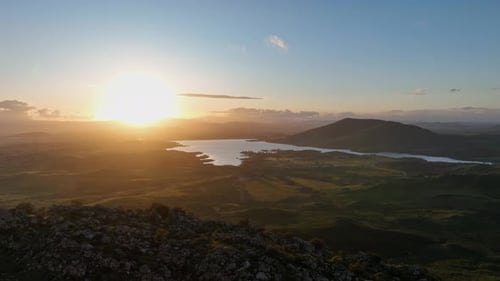 Luftbild von Sunset Lake