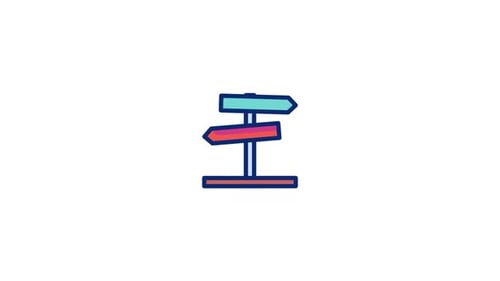 Animiertes Wegweisesymbol