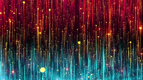 Animationshintergrund mit leuchtenden Lichtern und Partikeln