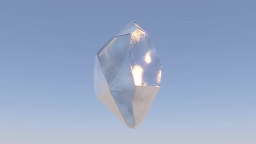 Abstract Geometric Crystal Rotating Loop 3D Animation