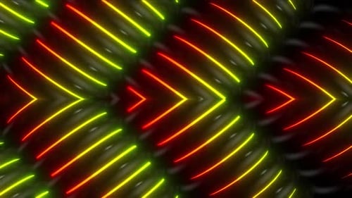 Dynamic glowing neon lines create futuristic abstract pattern for tech backgrounds