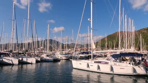 Marina With Yachts In Marmaris