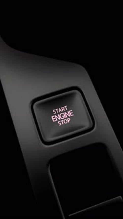 Start Stop Engine Button Modern Transport and Technology