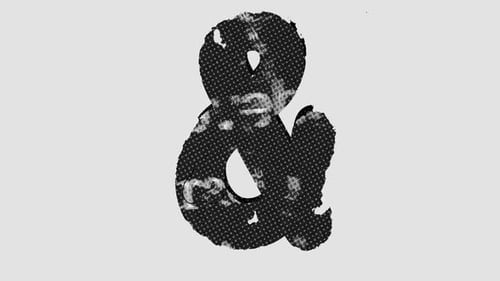 Textured Ampersand Symbol Animation in Grunge Style