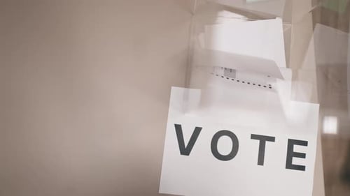 Top Shot Close Up In the Selection Committee of the Election Company a Guy Registers to Vote a Young