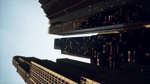 Vertikales Video von Skyscrapper Against Sky