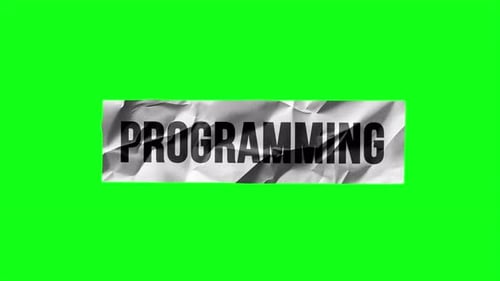 Programming Paper Style Headline Title Green Screen 4K