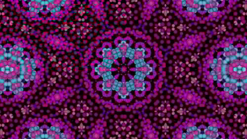 Abstract Colorful Geometric Spheres Kaleidoscope Pattern Loop