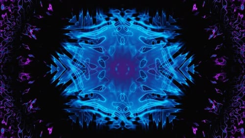 Orange and Blue Neon Glowing Slow Energy Aura Loop Animation