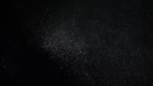 White Particles Floating in Dark Space Background