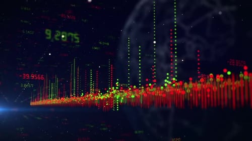 Digital Data Bars Animation for Business and Technology