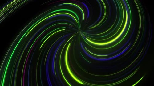 Abstract Neon Light Swirl Motion Graphic Background