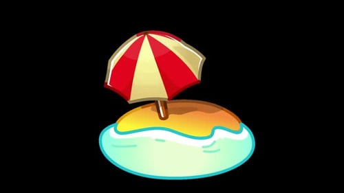 Animiertes Strand-Emoji
