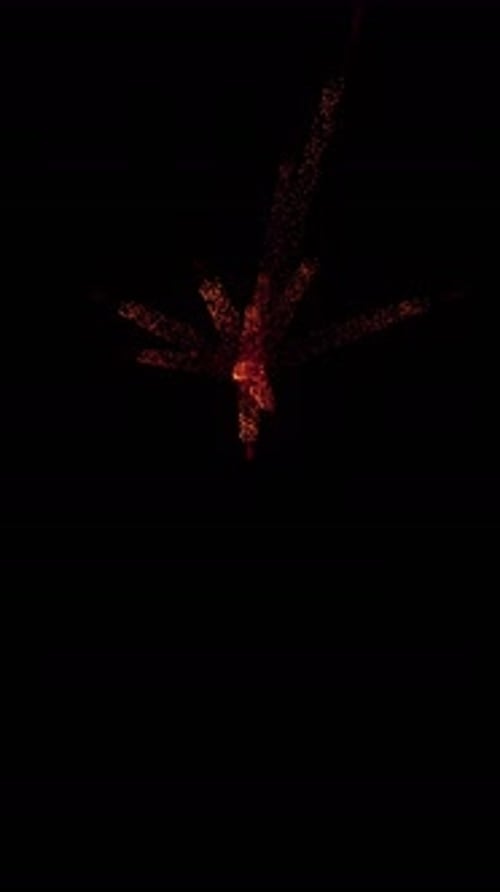 Abstract Red Particle Energy Burst Animation