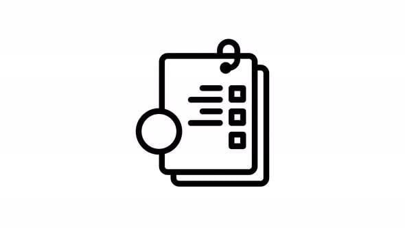 Minimalist Checklist Icon Animation with Checkmark, Elements Motion ...