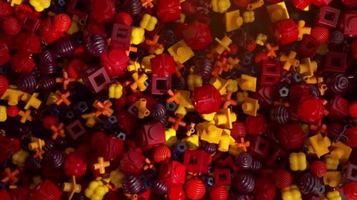 Abstract 3D Geometric Shapes Dynamic Flowing Background