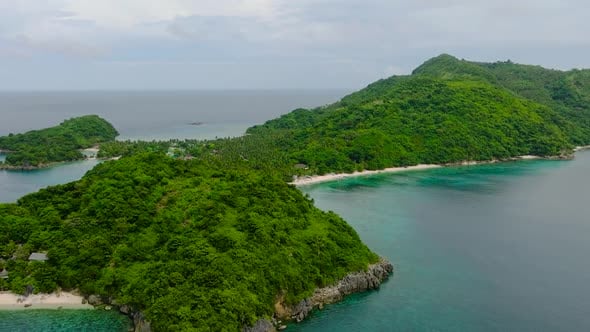 Alad Island in Romblon Philippines, Overhead Stock Footage ft. island ...