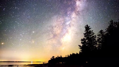 Ciel nocturne, étoiles, Lapa de temps