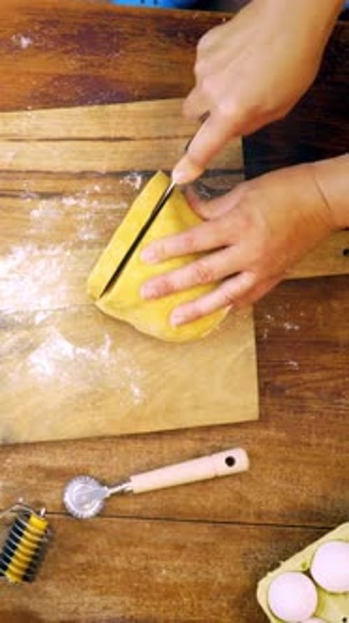 Vertical View Of Homemade Pasta