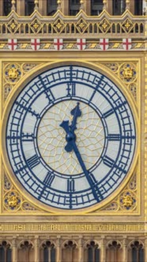 Big Ben Clock in London England in Vertical