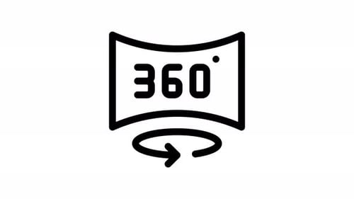 360 view line icon animation