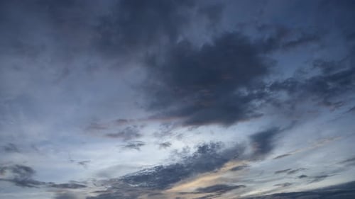 Twilight and dawn sky with cumulus cloud time lapse in an evening 4k footage.
