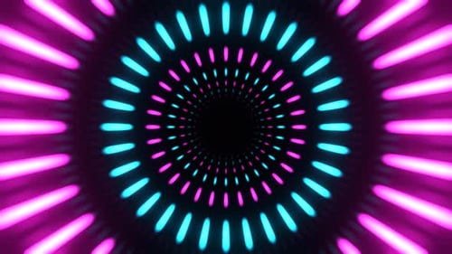 Cyan And Pink Infinite Luminescent Abstract Space Background VJ Loop In 4K