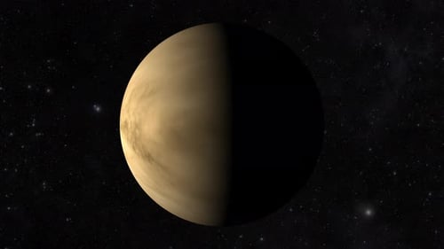 Space Planet Rotating Light Reveal Logo Animation