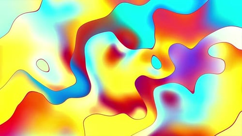 Abstract Colorful Fluid Shapes Morphing Animation Background