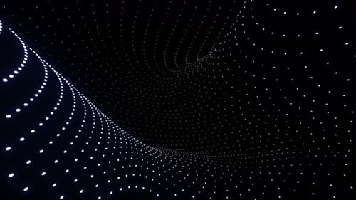3D Space with Curving Flow of Dots