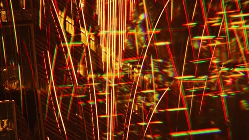 Blurred Lights Trails in the Casino City of Macau