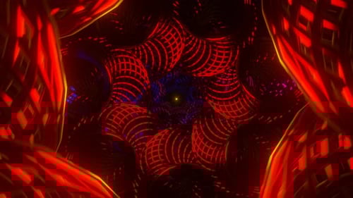 Multicolored Surreal and Hypnotic Pattern on Seamless VJ Loop