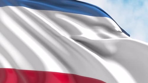 Acenando a bandeira da Crimeia