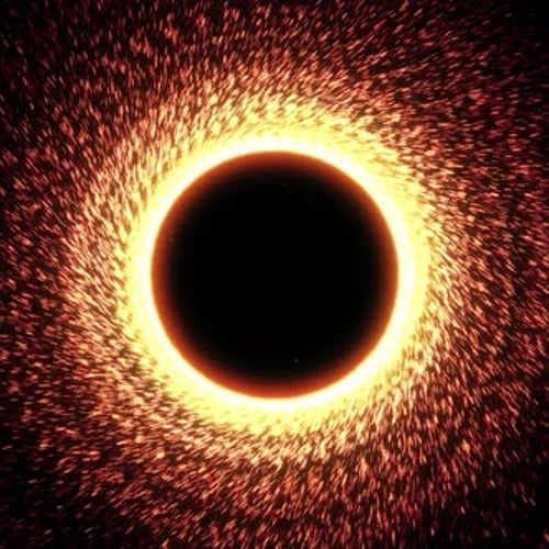 Fiery Particle Swirl Reveal Animation