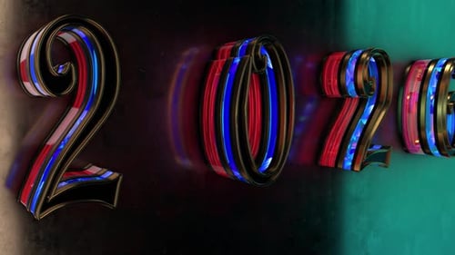 2026 New Year Glowing Light Title Reveal