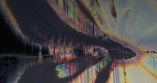 Crackled Screen Matrix Damage Rainbow Glitch Flare