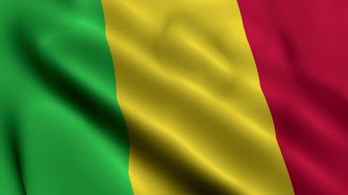 Mali Flag Waving Realistic Seamless Loop