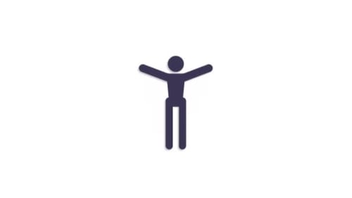 Gymnastics Jumping symbol icon animation video