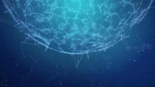 Animated Plexus Global Network Sphere Background