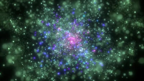 Gliiter Green Purple Particles