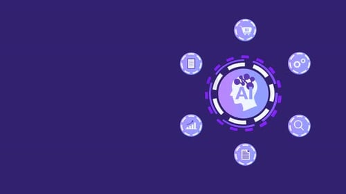 AI and Machine Learning Animation with Copy Space for Technology Themes.