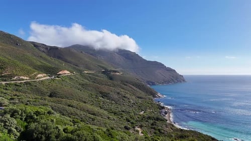 Scenic Coastal Road Along Chapman's Peak, Cape Town