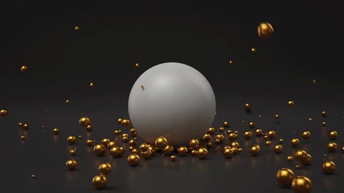 heavy white sphere falls down