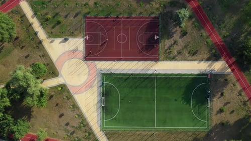 Openair Soccer and Basketball Courts in the Park