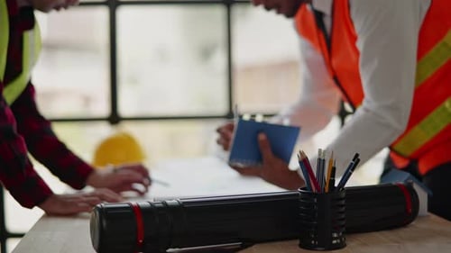 Working brainstorming for cost estimating on design architectural and engineering.